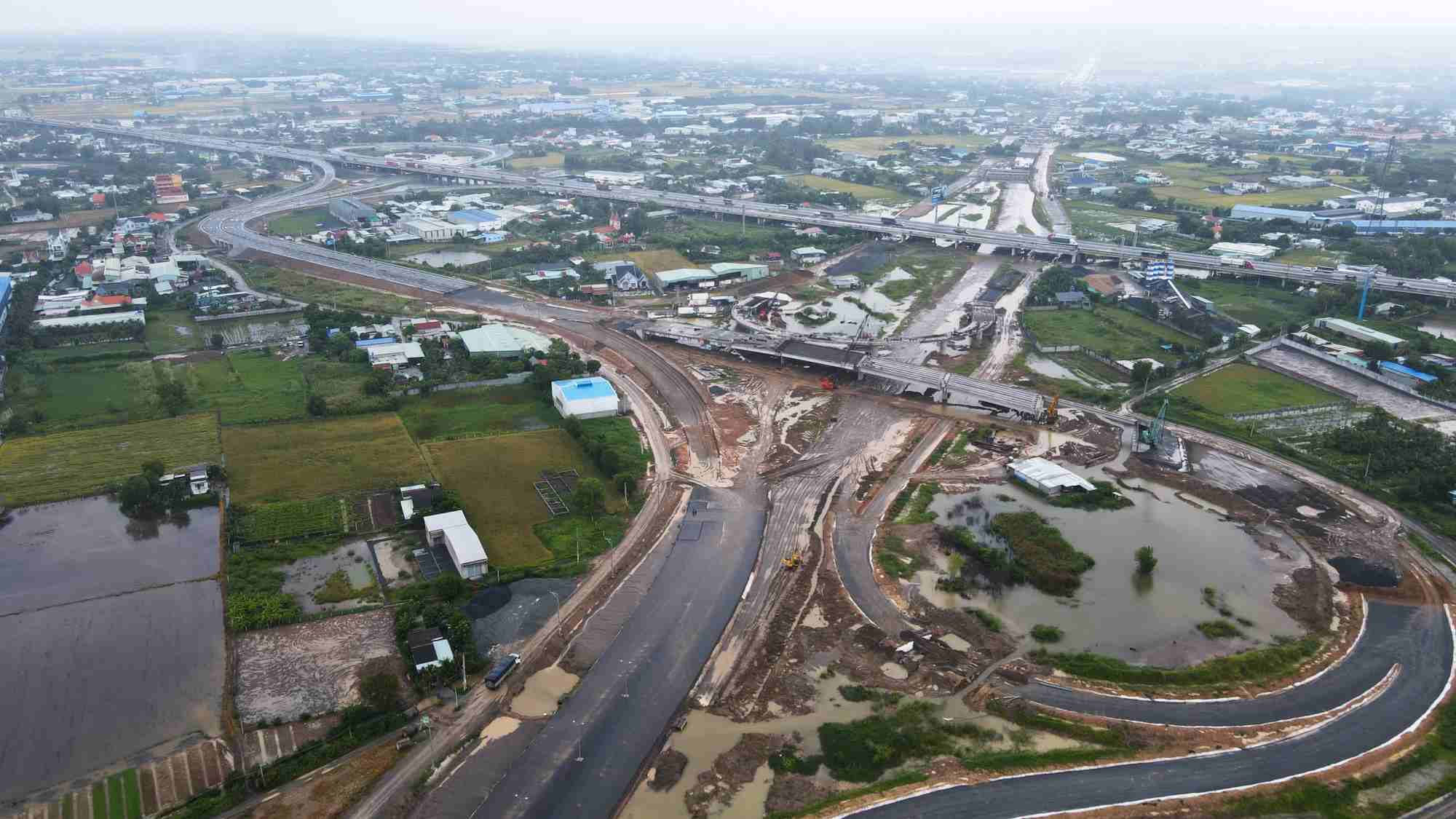 Nut giao Vanh dai 3, cao toc Ben Luc - Long Thanh va cao toc TPHCM - Trung Luong.  Anh: Minh Quan