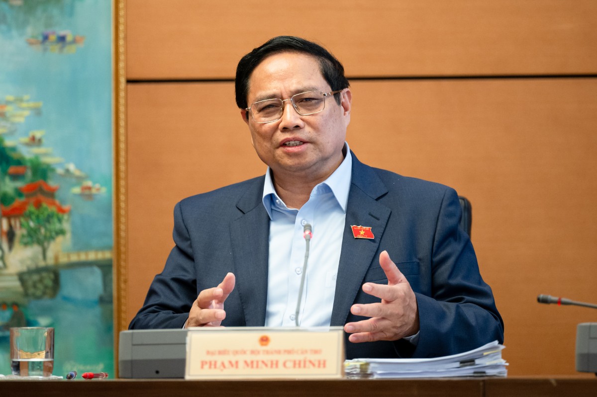 Prime Minister Pham Minh Chinh requested the State Bank to strengthen credit management solutions in 2024. Photo: Pham Dong