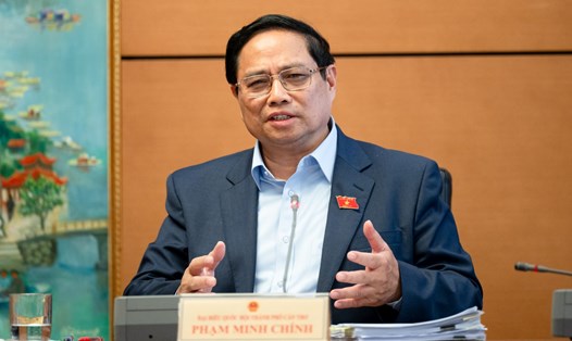 Thủ tướng Chính phủ Phạm Minh Chính yêu cầu Ngân hàng Nhà nước tăng cường các giải pháp điều hành tín dụng năm 2024. Ảnh:Phạm Đông