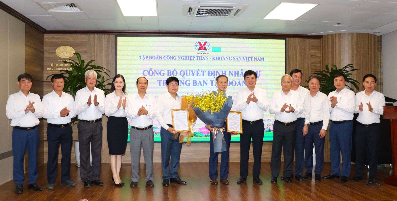 TKV leaders congratulated individuals who were transferred and appointed to new positions. Photo: TKV Media