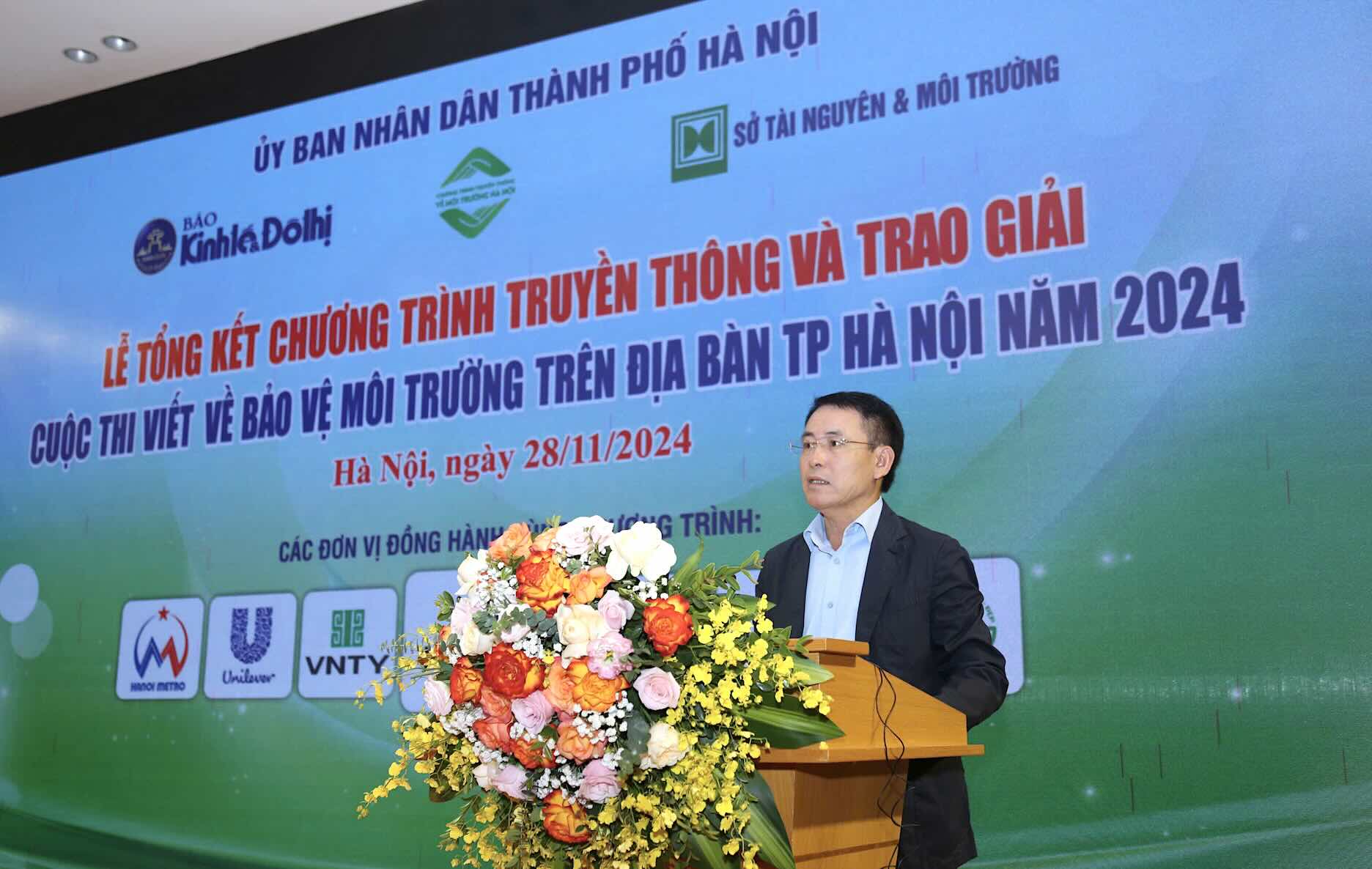 Pho Chu tich UBND TP Ha Noi Nguyen Trong Dong phat bieu chi dao tai buoi le. Anh: Pham Hung