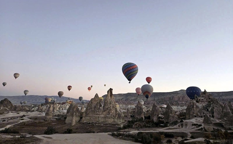 Hot air ballooning in Cappadocia.