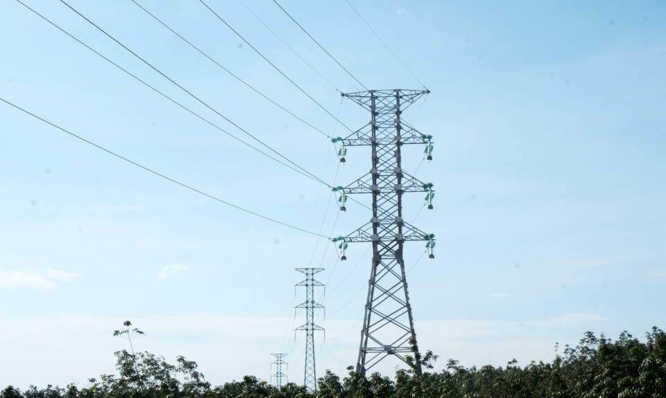 Connection line to Long Thanh Airport 110kV Transformer Station. Photo: EVNSPC