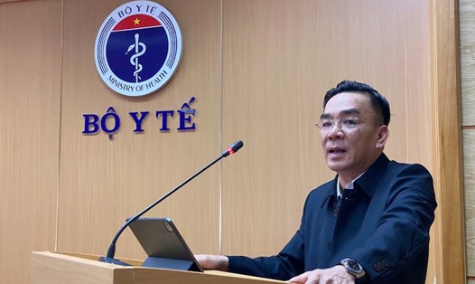 TS.BS Nguyễn Lương Tâm - Phó Cục trưởng Cục Y tế dự phòng nói về tình hình dịch bệnh sởi tại Việt Nam. Ảnh: Thuỳ Linh