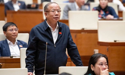 Đại biểu Nguyễn Văn Thân đề nghị cân nhắc tính toán để có định hướng thu thuế với đồng tiền số. Ảnh: Phạm Thắng