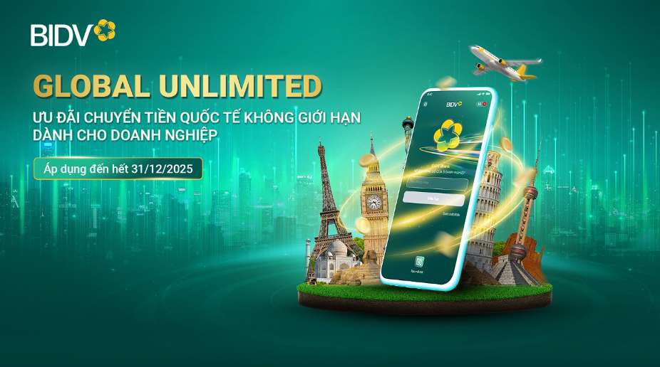 BIDV's Global Unlimited program will be implemented until December 31, 2025, helping businesses take full advantage of incentives. Photo: BIDV
