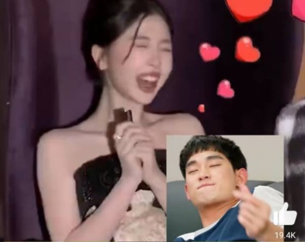 Bieu cam nguong ngung cua Ngu Thu Han khi nhac den Kim Soo Hyun. Anh: Cat tu video