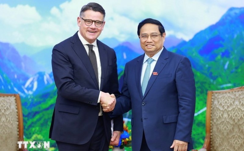 Prime Minister Pham Minh Chinh received Prime Minister of Hessen State, Germany - Mr. Boris Rhein. Photo: VNA