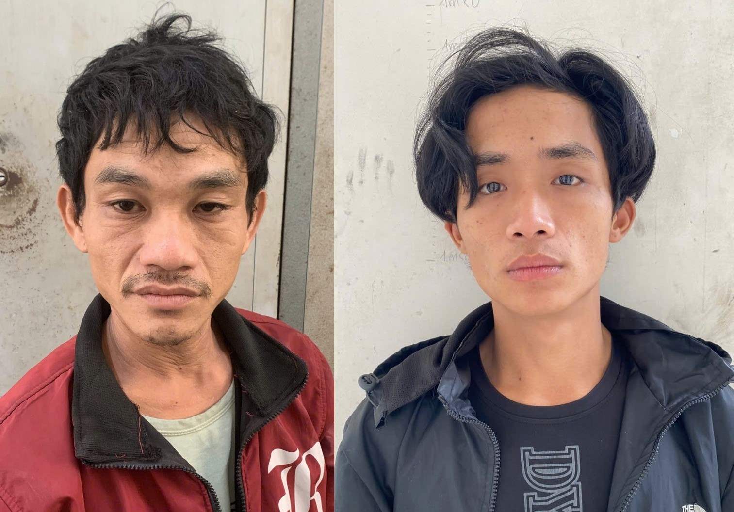 Nguyễn Đình Anh (trái) và Trần Văn Anh bị công an ở Đà Nẵng bắt sau 12 giờ gây án. Ảnh: Bảo Ngọc
