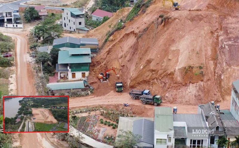 Landslides in the residential area were transported to the resettlement area in Yen Bai for leveling. Photo: Tran Bui