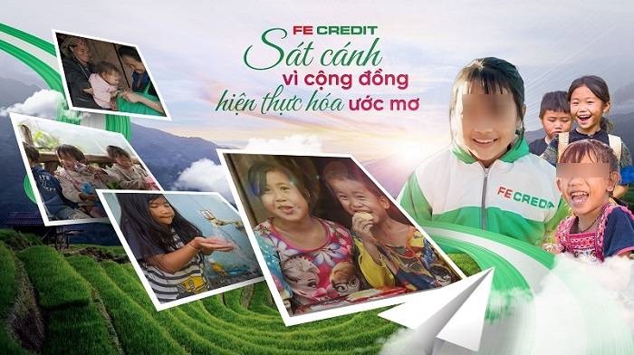 Thong qua cac hoat dong thien nguyen, FE CREDIT mong muon tao nen nhung thay doi tich cuc cho nhung hoan canh kho khan trong xa hoi, dong thoi thuc day su phat trien cua cong dong. Anh: FE CREDIT