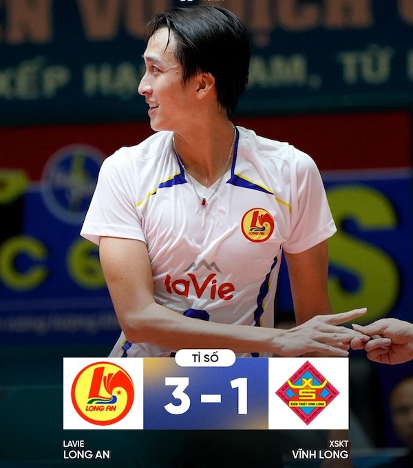 Lavie Long An gianh chien thang 3-1 truoc XSKT Vinh Long. Anh: Bong chuyen Viet Nam