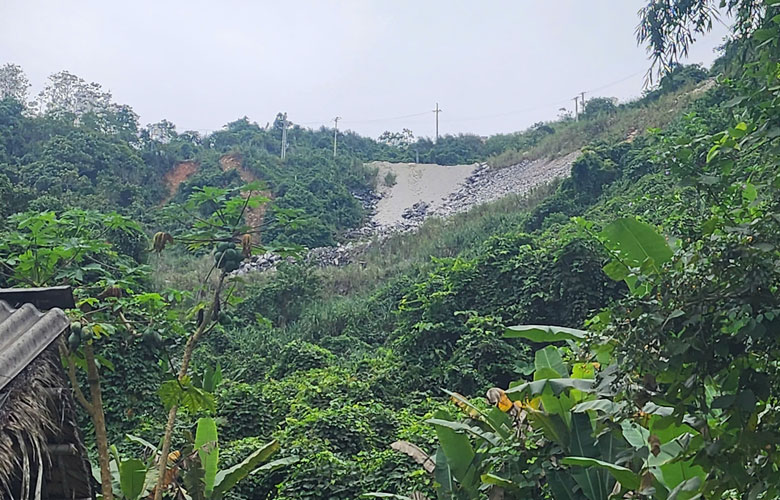 Stone quarry of Chan Thien My Company in Luc Yen district, Yen Bai province. Photo: Tran Bui