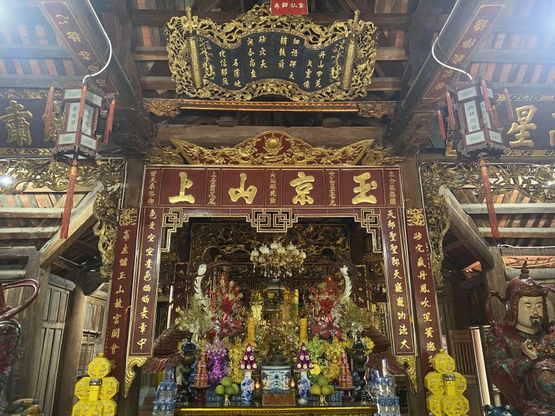 In the middle of the altar is a book.