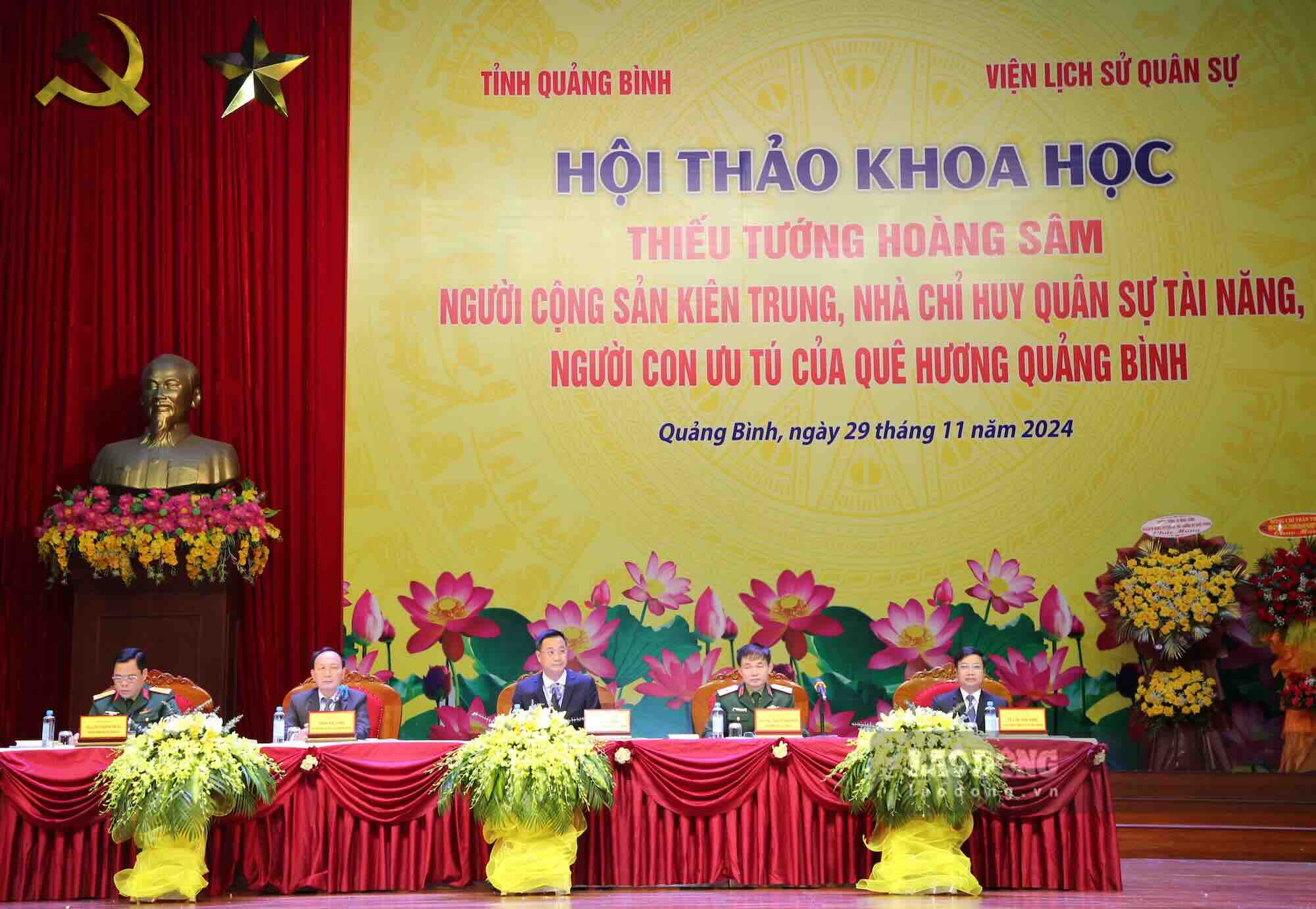 Scientific conference on Major General Hoang Sam in Quang Binh province. Photo: Cong Sang