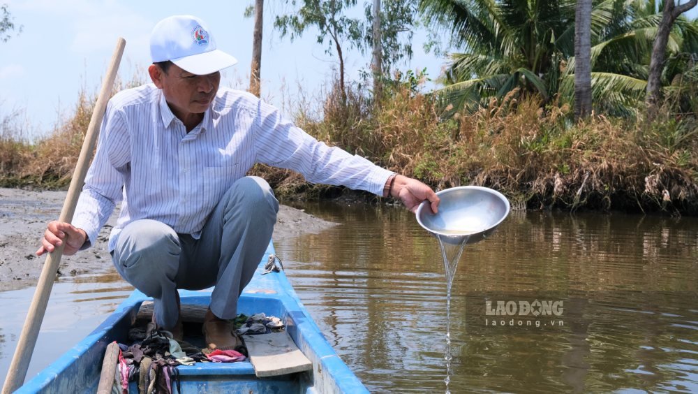 An ninh nguon nuoc tai DBSCL chiu nhieu anh huong cua bien doi khi hau. Anh: Nguyen Anh.