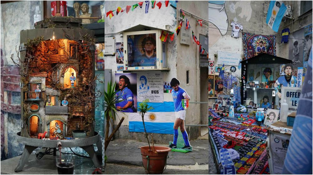 Diego Maradona is remembered in many ways and in every corner of Napoli. Photo: Forbes