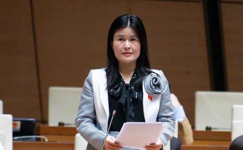 National Assembly delegate Bui Thi Quynh Tho emphasized the principle of monitoring and managing state money wherever it goes. Photo: Pham Dong