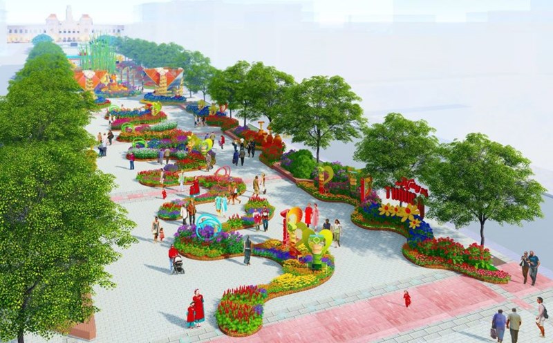 Nguyen Hue Flower Street for Tet At Ty will open from January 27 (28th of Tet) - February 2 (5th of Tet). Photo: Organizing Committee