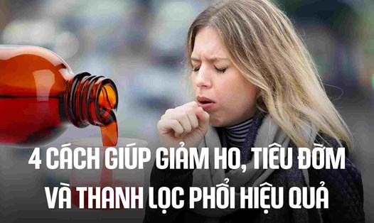 4 cách giúp giảm ho, tiêu đờm và thanh lọc phổi hiệu quả. Đồ họa: Cao Thơm