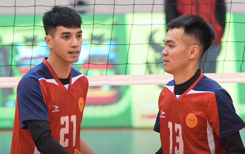 LPB Ninh Binh meets The Cong Tan Cang in the third place match of the national volleyball tournament. Photo: VFV
