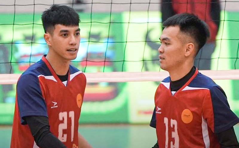 LPB Ninh Binh meets The Cong Tan Cang in the third place match of the national volleyball tournament. Photo: VFV