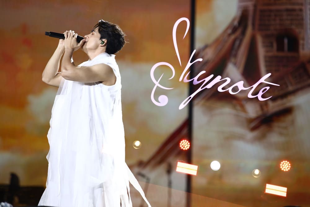 Quoc Thien drifting in the SKYNote concert in Da Lat. Photo: Character provided