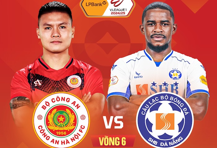 Hanoi Police meet Da Nang in round 6 of V.League 2024-2025. Photo: FPT Play