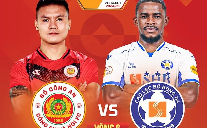 Hanoi Police meet Da Nang in round 6 of V.League 2024-2025. Photo: FPT Play