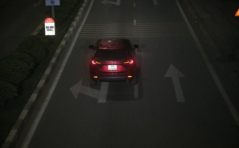 Traffic cameras in Cao Bang detected 20 cases of cars violating traffic laws and being fined. Photo: Cao Bang Police.