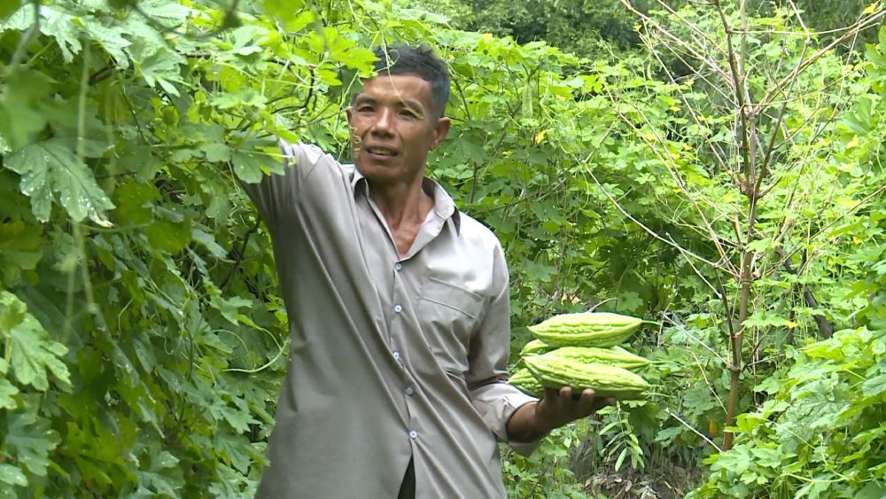 Ong Kha khong chi vuot kho vuon len lam giau ma con dong gop nhieu cho cac hoat dong xa hoi. Anh:Xuan Nhi