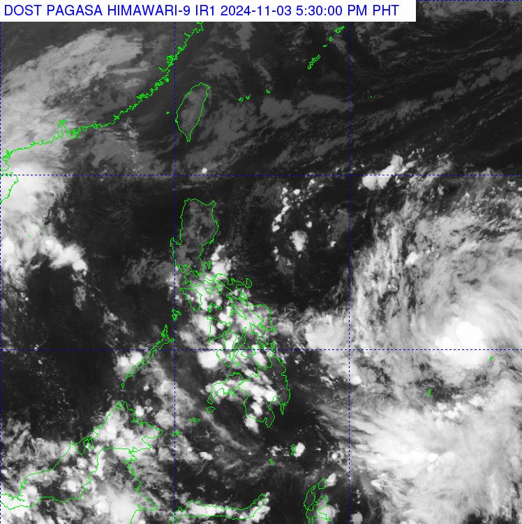 Anh ve tinh ap thap nhiet doi hoi. Anh: PAGASA