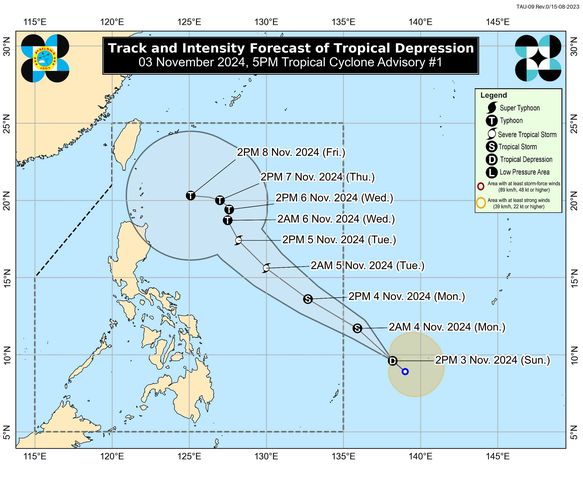 Du bao duong di cua . Anh: PAGASA