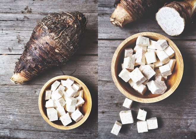 Taro is a nutritious food with many health benefits, especially in controlling blood sugar and prolonging life. Graphics: Thuy Duong.