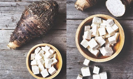 Khoai môn là một thực phẩm giàu dinh dưỡng với nhiều lợi ích sức khỏe, đặc biệt là trong việc kiểm soát đường huyết và kéo dài tuổi thọ. Đồ họa: Thùy Dương.