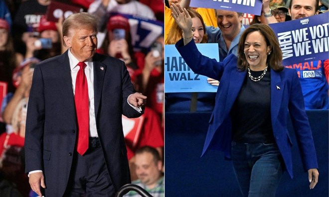 Cơ hội thắng cử chia đều cho bà Harris và ông Trump