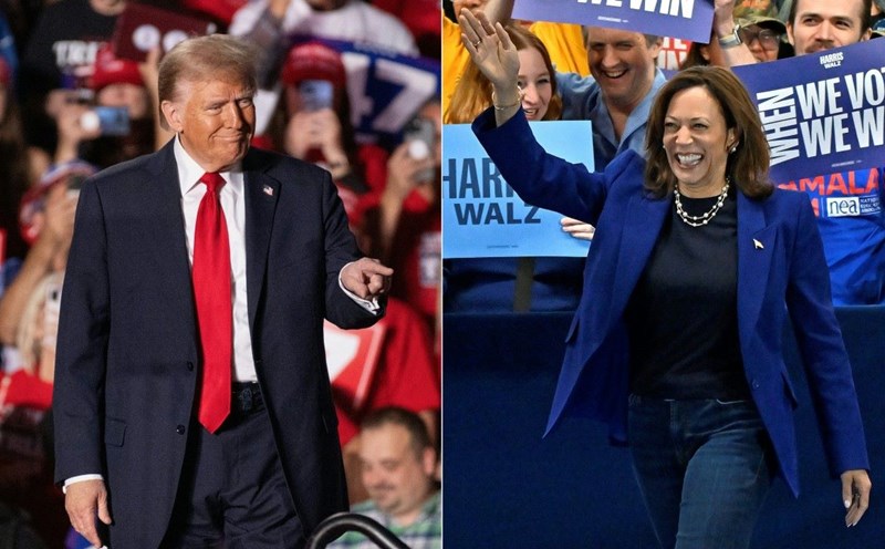 Donald Trump and Kamala Harris in the final days of the election campaign. Photo: AFP