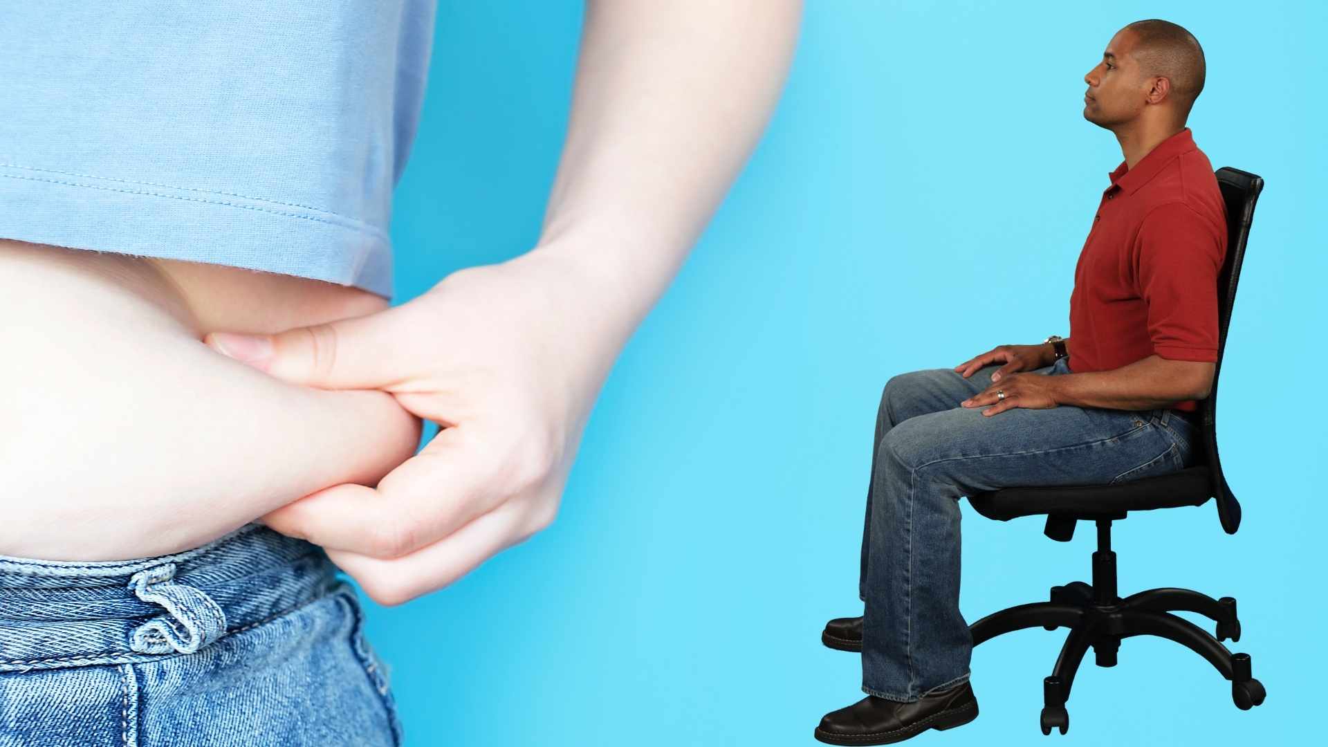 Sitting properly will help reduce belly fat and visceral fat. Graphics: Ha May