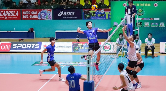Sanest Khanh Hoa meets Border Guard in the final of the 2024 national volleyball tournament. Photo: Sanest Khanh Hoa