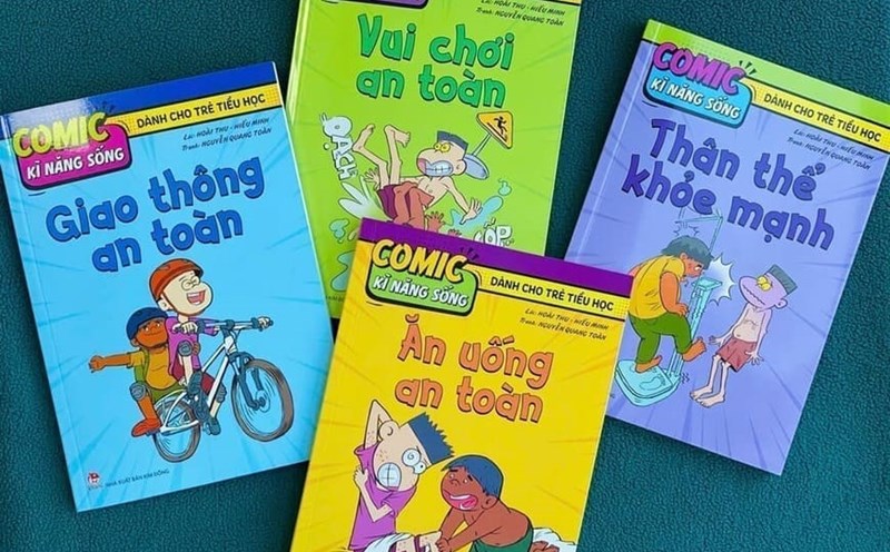 A series of books teaching children life skills published by Kim Dong Publishing House. Photo: Publishing House