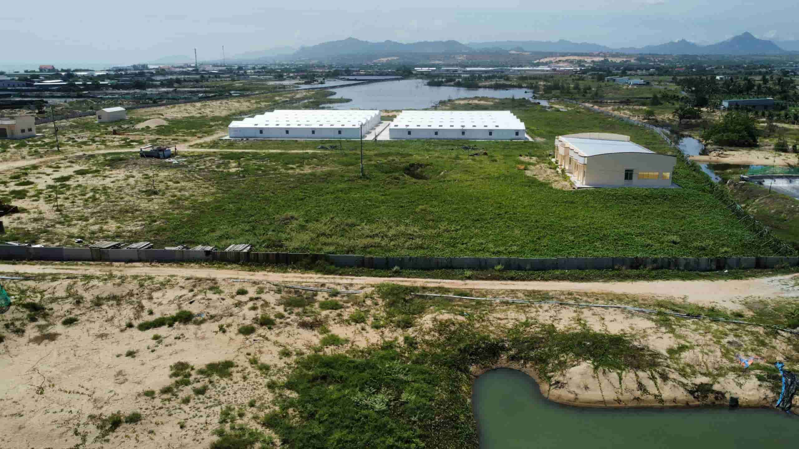 Dự án Khu sản xuất, kinh doanh tôm giống công nghệ cao ở Ninh Thuận chậm tiến độ 5 năm nay. Ảnh: Hữu Long