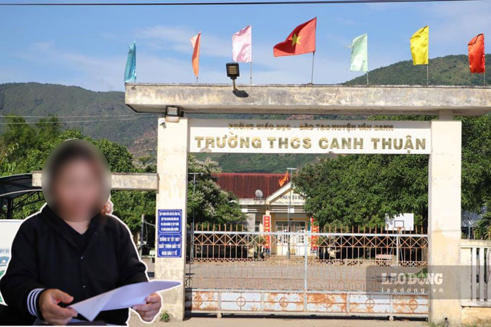 Truong THCS ban tru Canh Thuan da chi tra che do, the nhung co giao vien van “trang tay“. Anh: Phuong Thao