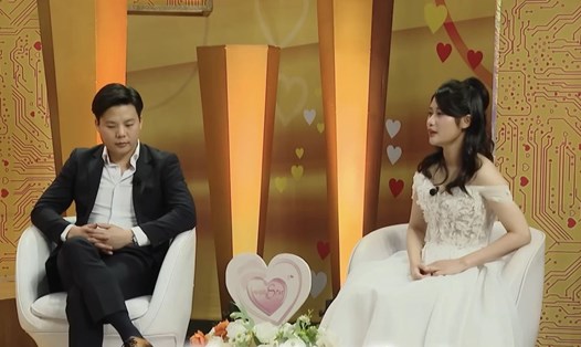 Cặp đôi tại chương trình "Vợ chồng son". Ảnh: Nhà sản xuất.