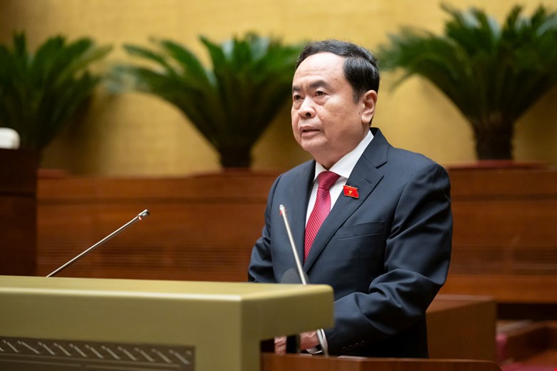 Politburo member and National Assembly Chairman Tran Thanh Man said that personnel work was carried out strictly in accordance with regulations. Photo: Quochoi.vn
