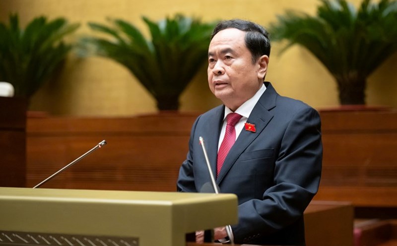 Politburo member and National Assembly Chairman Tran Thanh Man said that personnel work was carried out strictly in accordance with regulations. Photo: Quochoi.vn