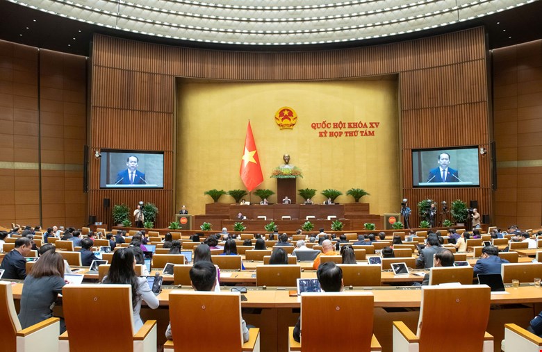The National Assembly passed a Resolution on the organization of urban government in Hai Phong city, which stipulates that the People's Council of Thuy Nguyen city establishes two committees. Photo: National Assembly