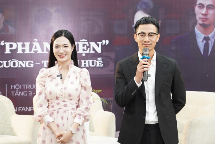 Actors Manh Cuong and Thanh Hue of the movie "Doc Dao". Photo: BTC