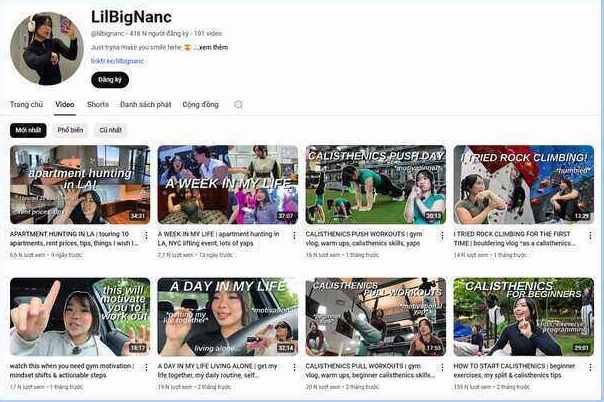 Nancy co 300.000 nguoi dang ky tren YouTube vao thang 8. 2024. Anh: Nhan vat cung cap