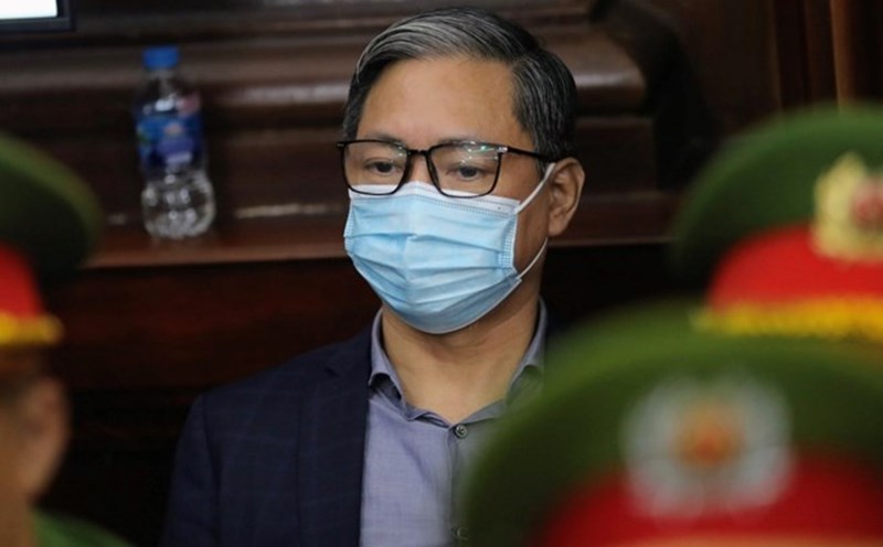 Mr. Nguyen Cao Tri at the trial related to Ms. Truong My Lan. Photo: Anh Tu