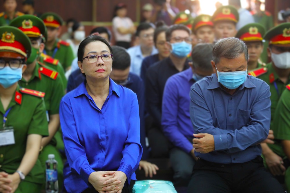 Truong My Lan inside the first phase of the appeal trial.